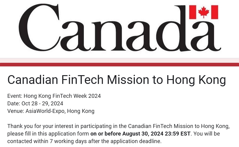 Canadian Fintech mission to Hong Kong - All Events