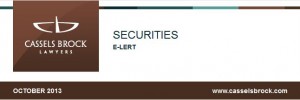 Cassels Brock Securities elert 300x100 - Saskatchewan Getting Ready to Legalize Equity Crowdfunding