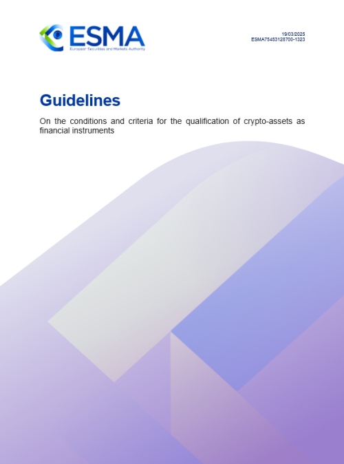 ESMA crypto guidelines crypto as financial instruments - Current Innovation Ecosystem News:  FINTECH & FUNDING